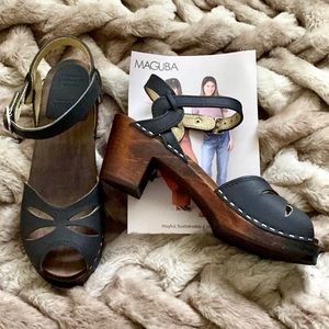 Maguba black cut out peep toe shoes! Size 38, US size 7. Brand new.